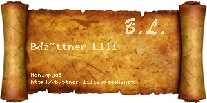 Büttner Lili névjegykártya